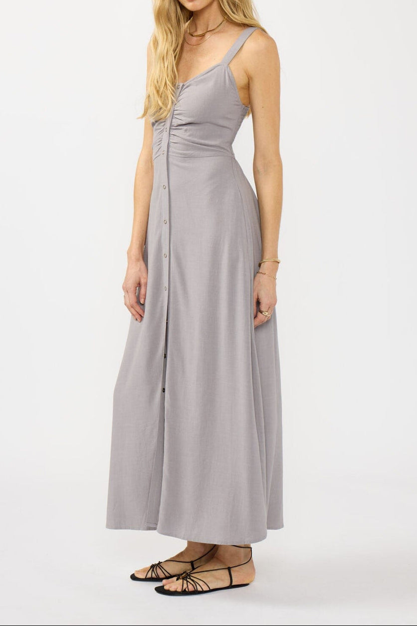 More Than Enough Maxi Dress in Dove Grey - side - MTT Collective