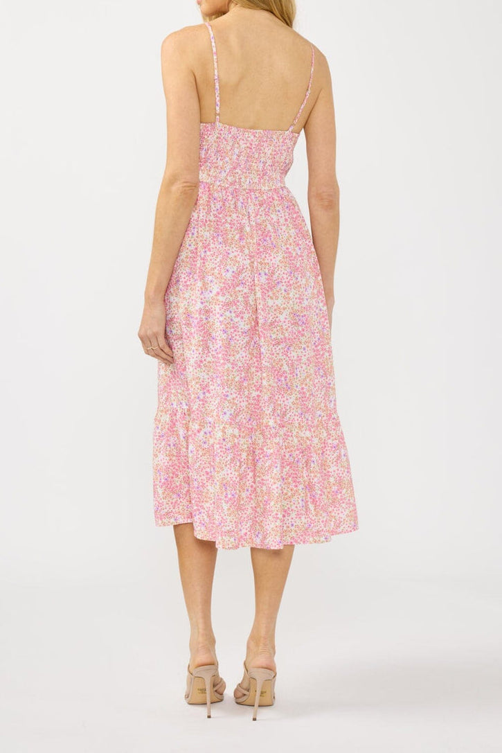 Sunlit Petal Midi Dress