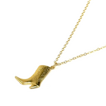 Jessie Cowboy Boot Necklace | Gold - MTT Collective