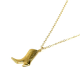 Jessie Cowboy Boot Necklace | Gold - MTT Collective