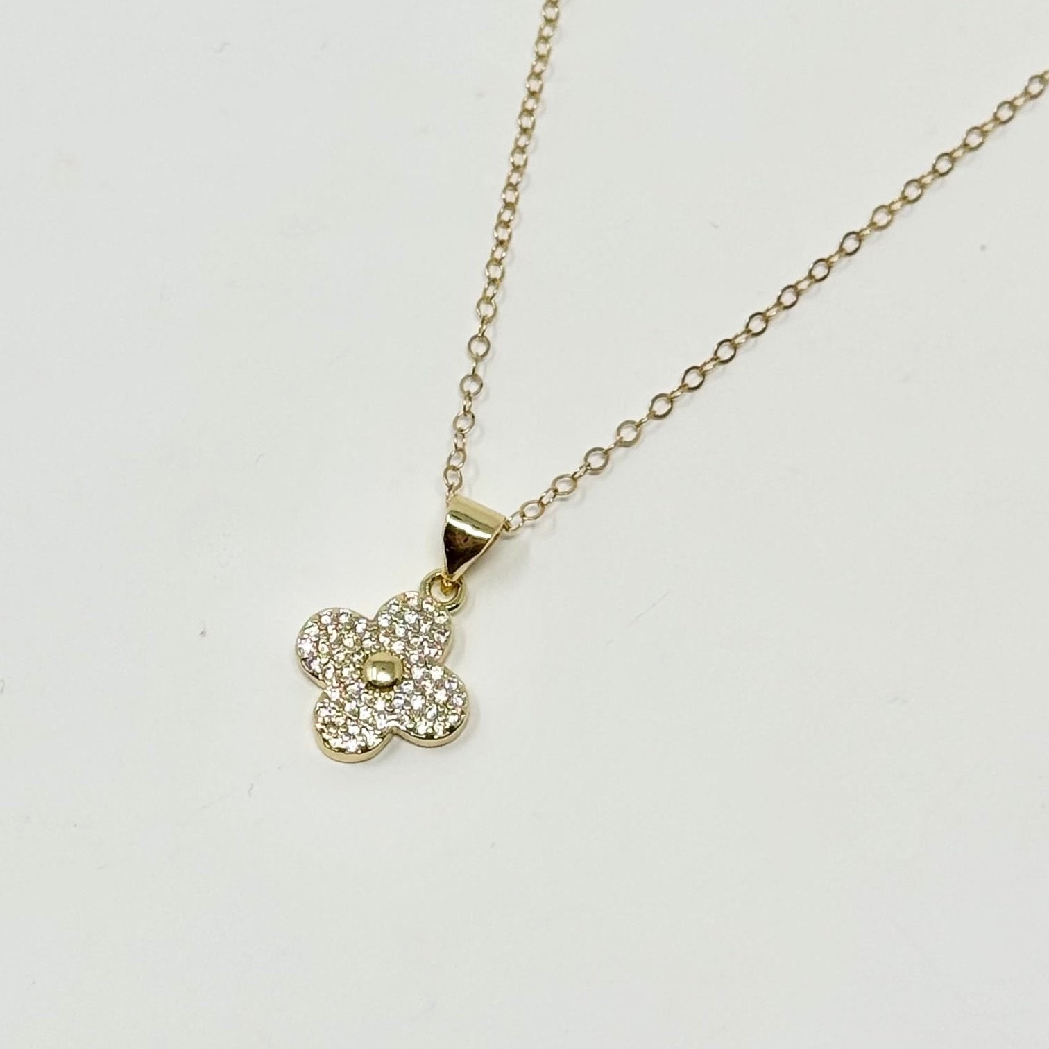 MTT Jewelry - Jewelry - Necklaces - Madison Rhinestone Clover Necklace - MTT Collective