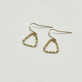 Sydney Hammered Dainty Triangle Earrings
