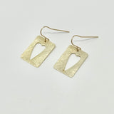 MTT Jewelry - Jewelry - Earrings - Cecilia Brushed Heart Cut Out Earrings | Gold - MTT Collective