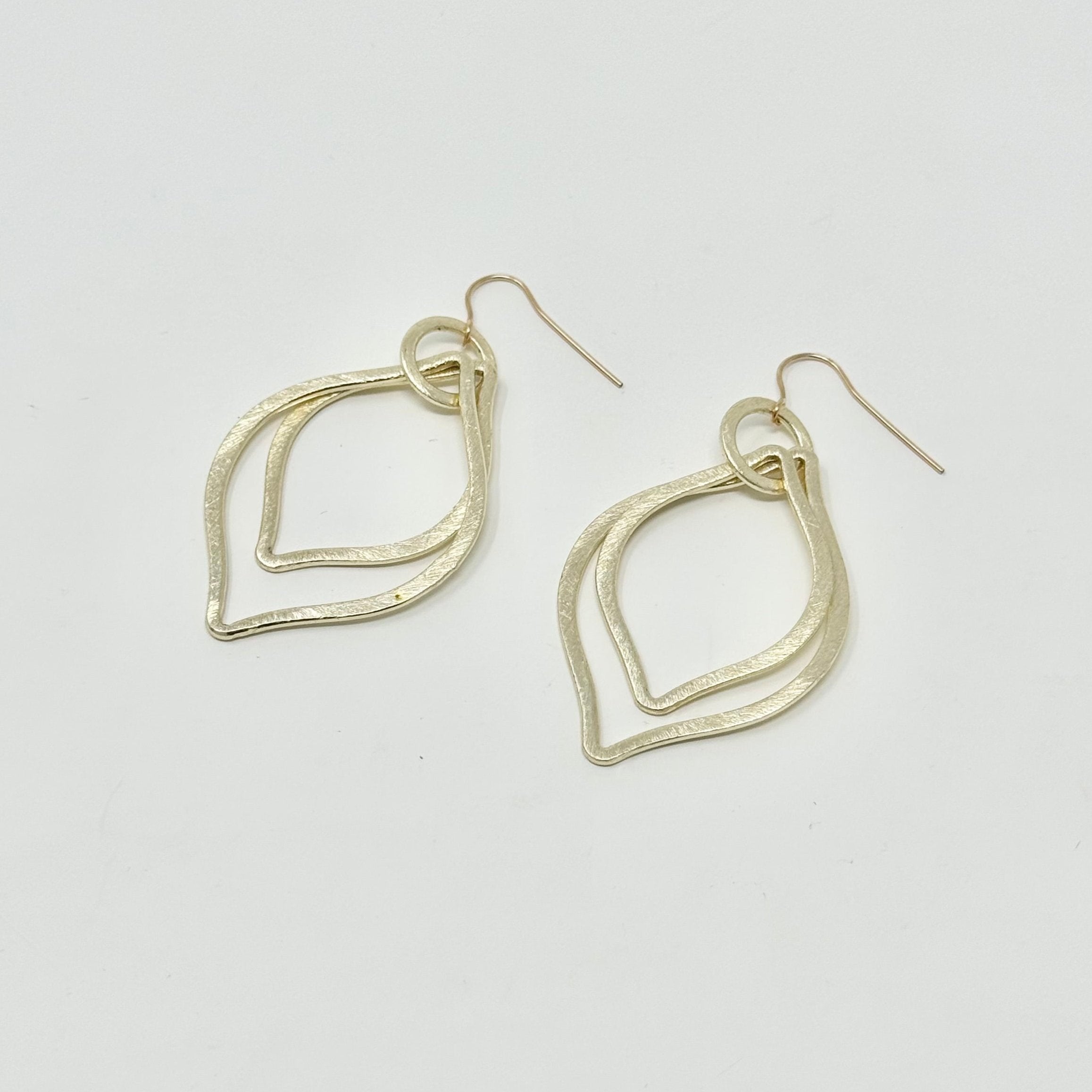 MTT Jewelry - Jewelry - Earrings - Sierra Brushed Layered Teardrop Earrings | Gold - MTT Collective
