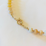 Stone and Gold Bead Necklace