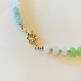 Stone and Gold Bead Necklace