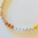 Stone and Gold Bead Necklace