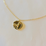 Andi Double Sided Horseshoe Coin Necklace | Gold