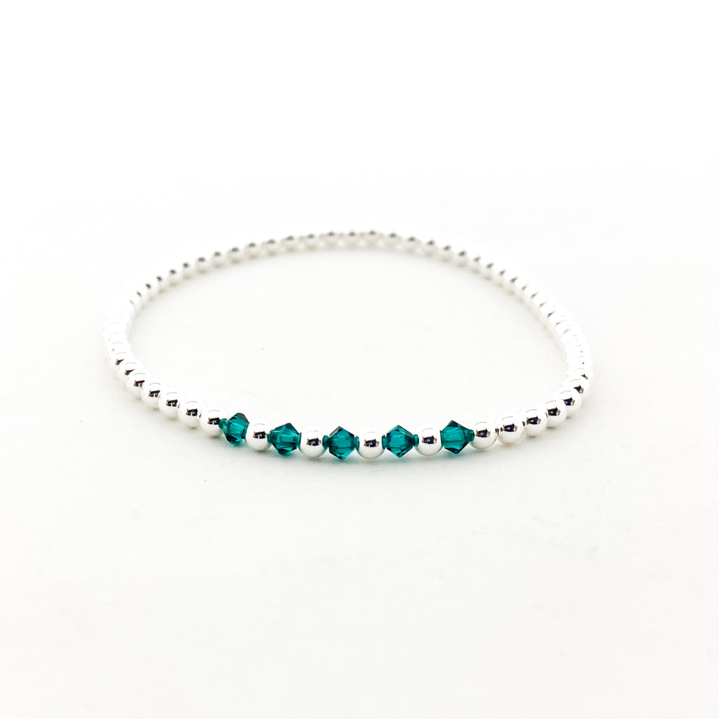 Gracie Beaded Birthstone Accented Kids Bracelet - MTT Collective