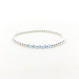 Gracie Beaded Birthstone Accented Bracelet | 3mm - MTT Collective