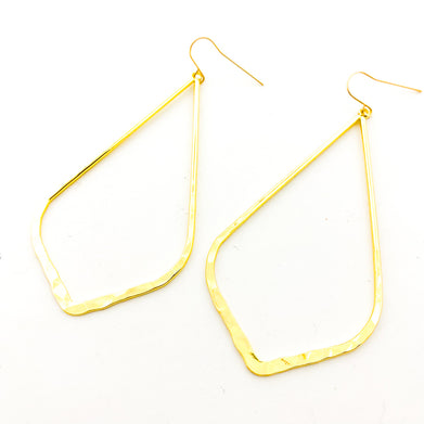 Aria Hammered Drop Earrings - MTT Collective