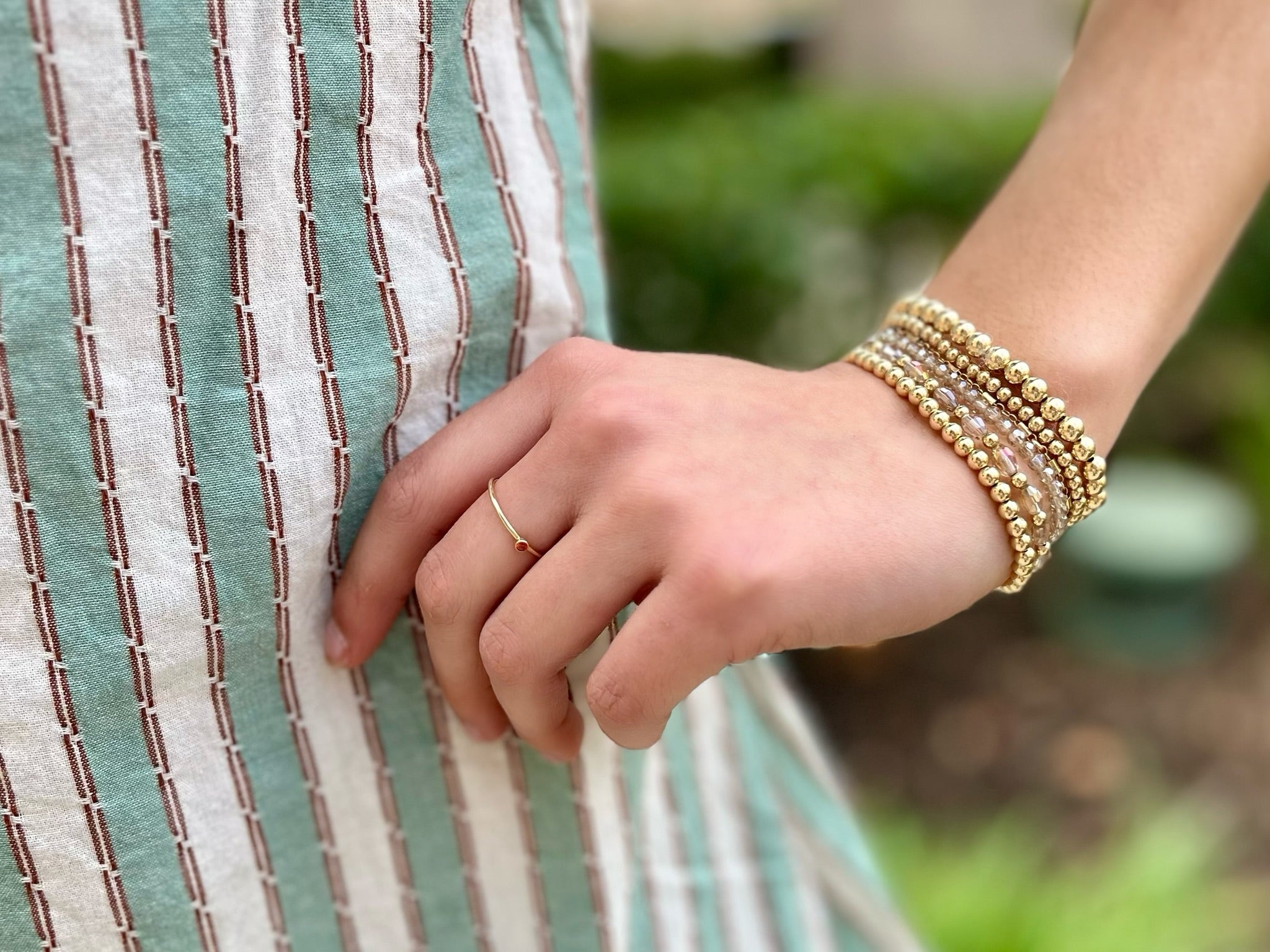 Scarlett Grace Beaded Bracelet Set | Gold - MTT Collective