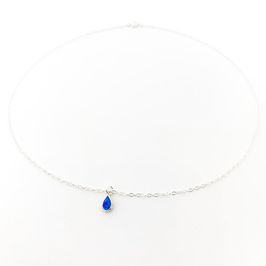 TEAR DROP LAB OPAL NECKLACE | 14K GOLD-FILLED | SIZE OPTIONS - MTT Collective