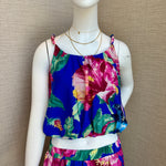Skies Are Blue - Womens - Tops - Blouses - Braided Strap Floral Print Top - MTT Collective