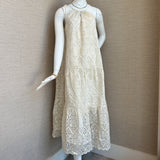 Skies Are Blue - Womens - Dresses - Chiffon Eyelet Tiered Maxi Dress - MTT Collective