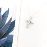 Isabelle Rhinestone Rugged Cross Necklace