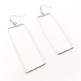 Paige Hammered Rectangle Earrings