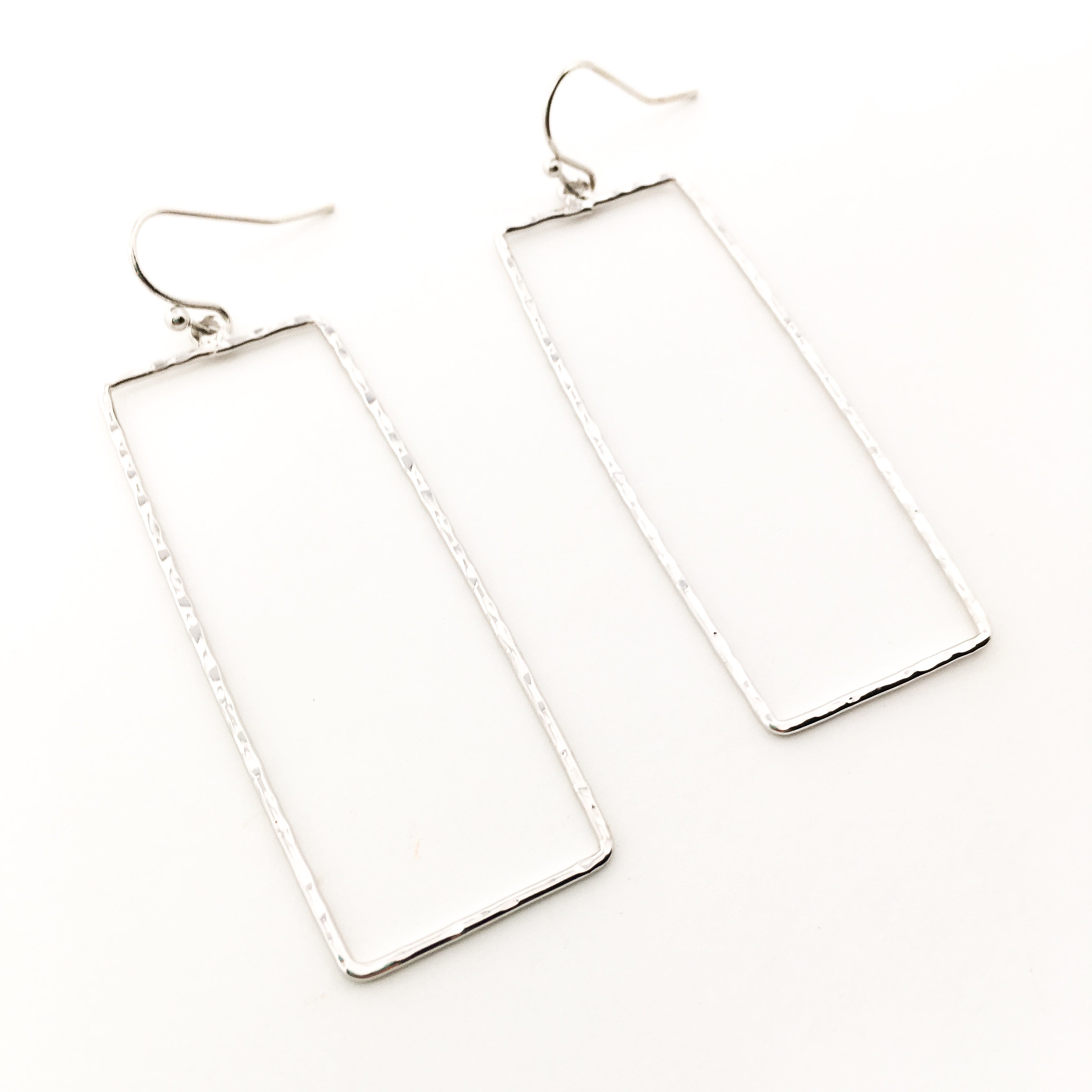 Paige Hammered Rectangle Earrings - MTT Collective