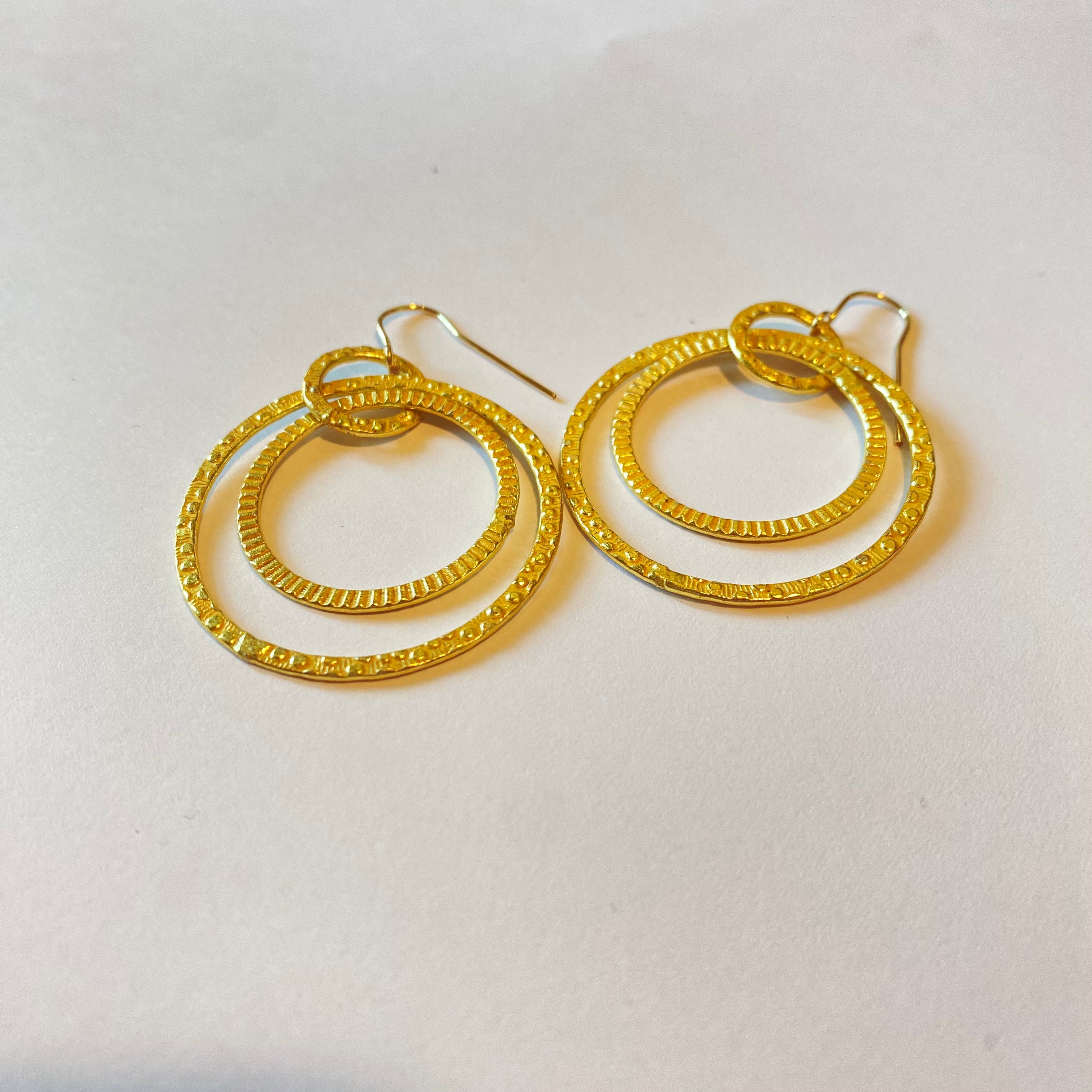 Dahlia Textured Orbital Earrings - MTT Collective
