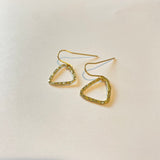 Sydney Hammered Dainty Triangle Earrings