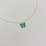 THREE RHINESTONE BUTTERFLY NECKLACE | 14K GOLD FILLED | STYLE OPTIONS - MTT Collective