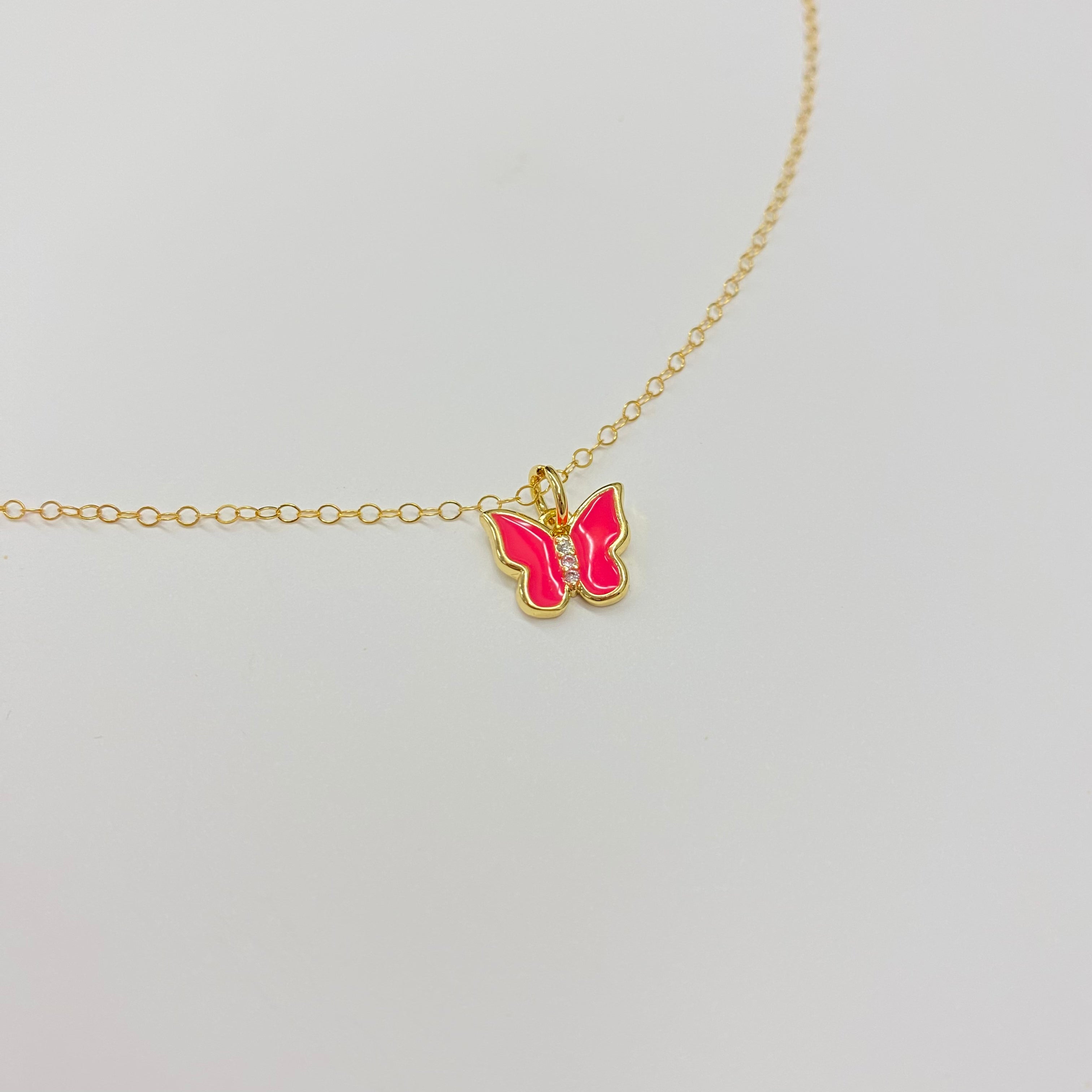 THREE RHINESTONE BUTTERFLY NECKLACE | 14K GOLD FILLED | STYLE OPTIONS - MTT Collective