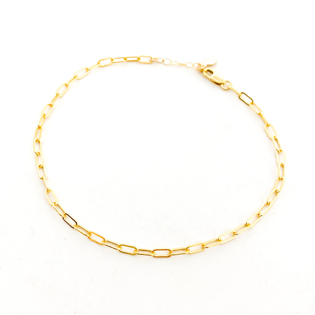 Sadie Oval Chain Anklet - MTT Collective