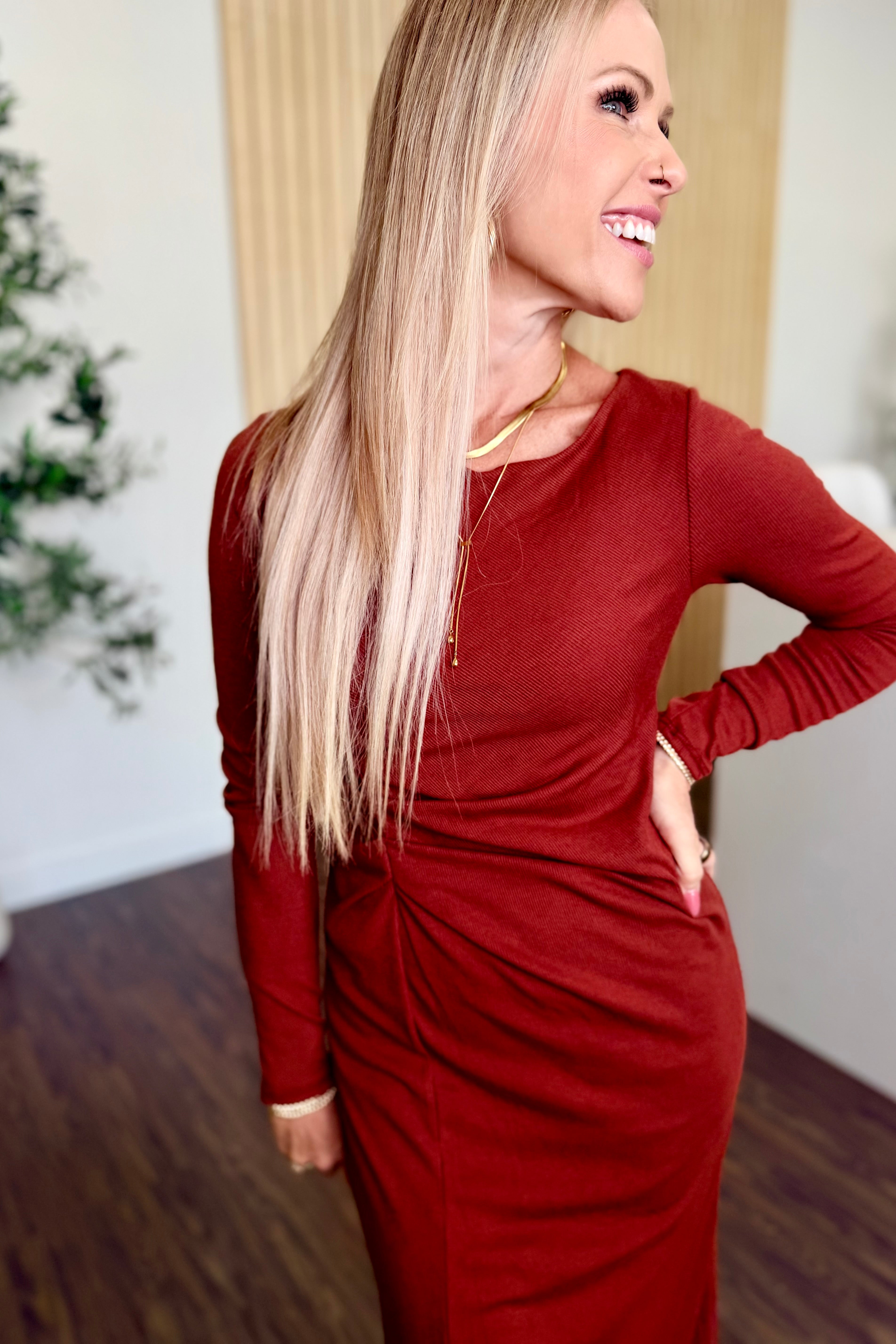 Hearth Pleated Midi Dress
