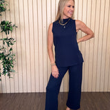 Coastal Rib Mock Neck Top