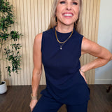 Coastal Rib Mock Neck Top