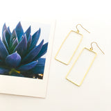 Paige Hammered Rectangle Earrings