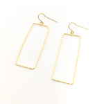 Paige Hammered Rectangle Earrings - MTT Collective