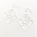 Eden Brushed Diamond Pattern Earrings - MTT Collective