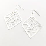 Eden Brushed Diamond Pattern Earrings - MTT Collective
