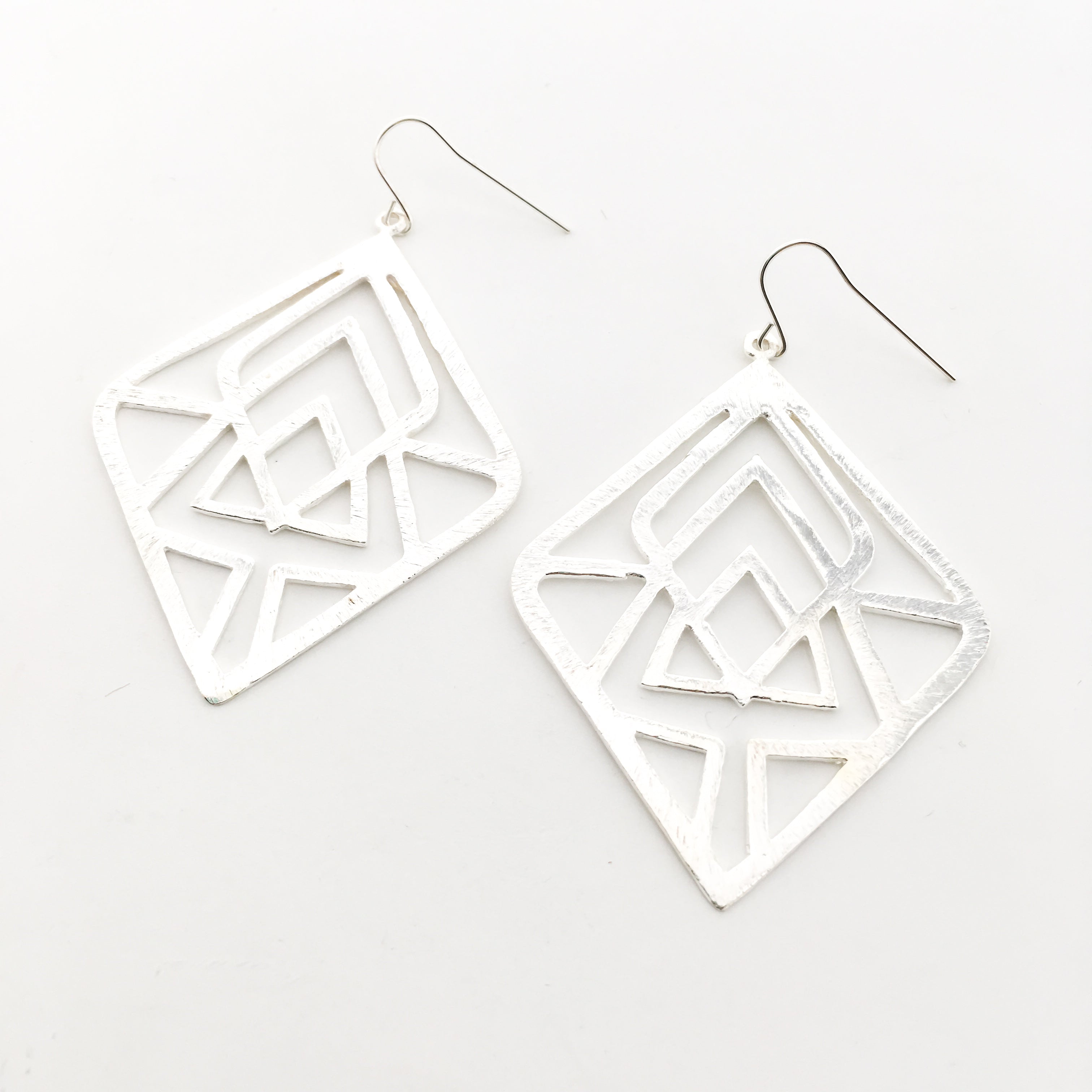 Eden Brushed Diamond Pattern Earrings - MTT Collective