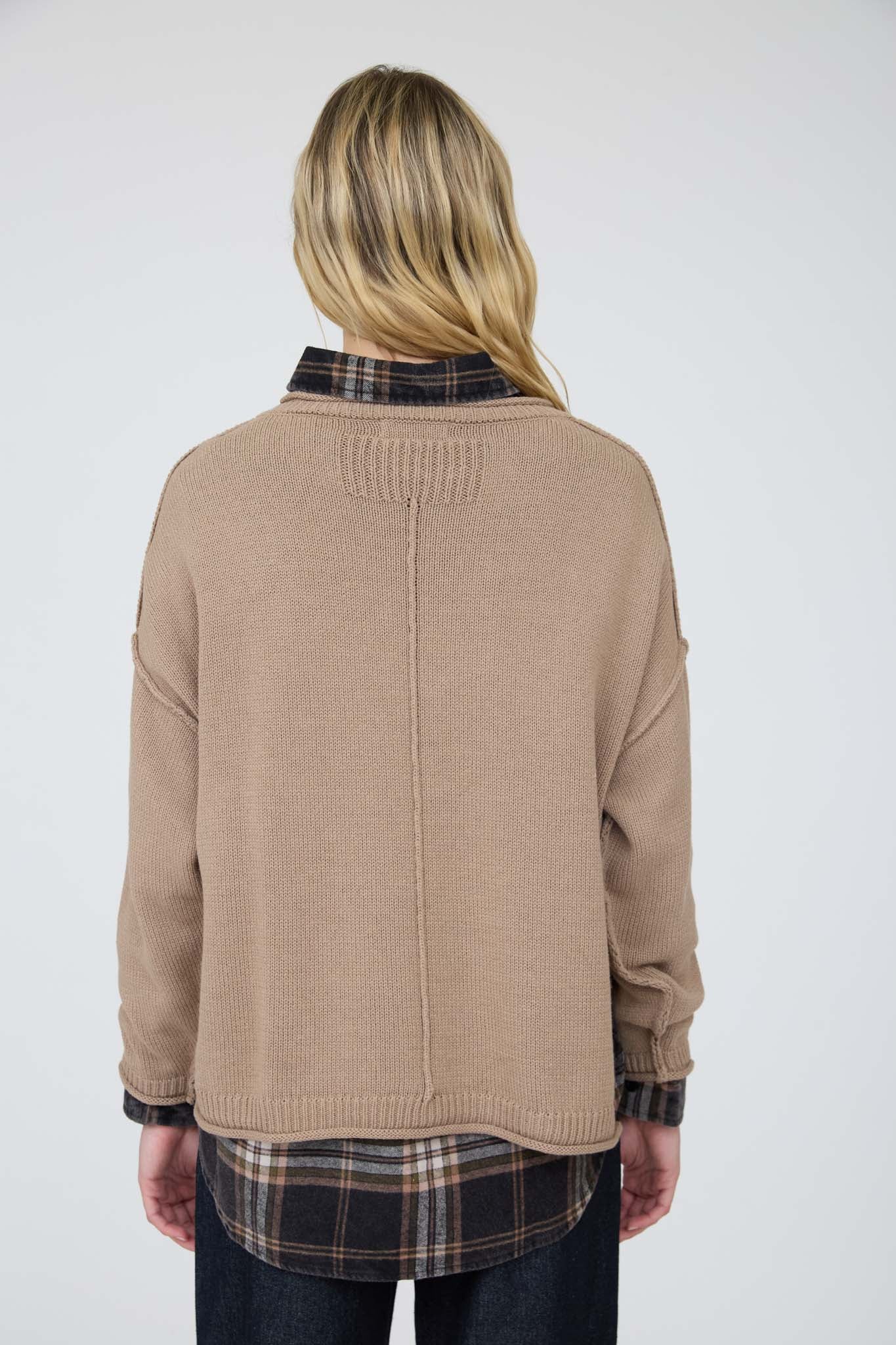 Willow Extended Shoulder Cotton Sweater