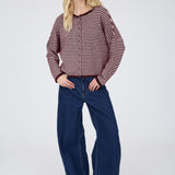 Alder Stripe Drop Shoulder Cardigan
