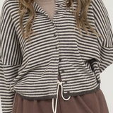 Alder Stripe Drop Shoulder Cardigan