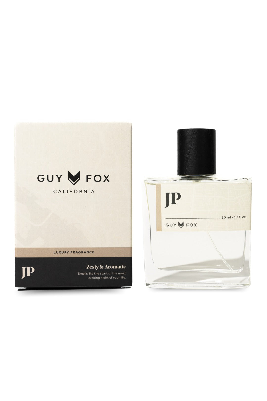 Guy Fox JP cologne bottle and gift box