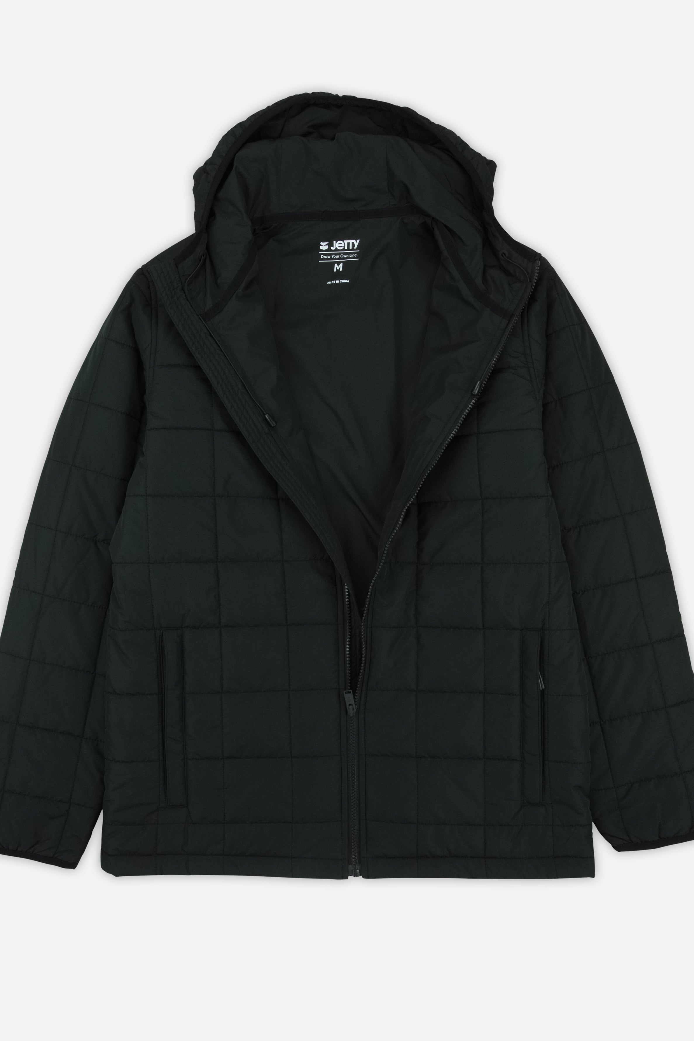 Jetty Puffer Coat Black back