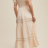 Khloe Romantic Crochet Lace Maxi Dress