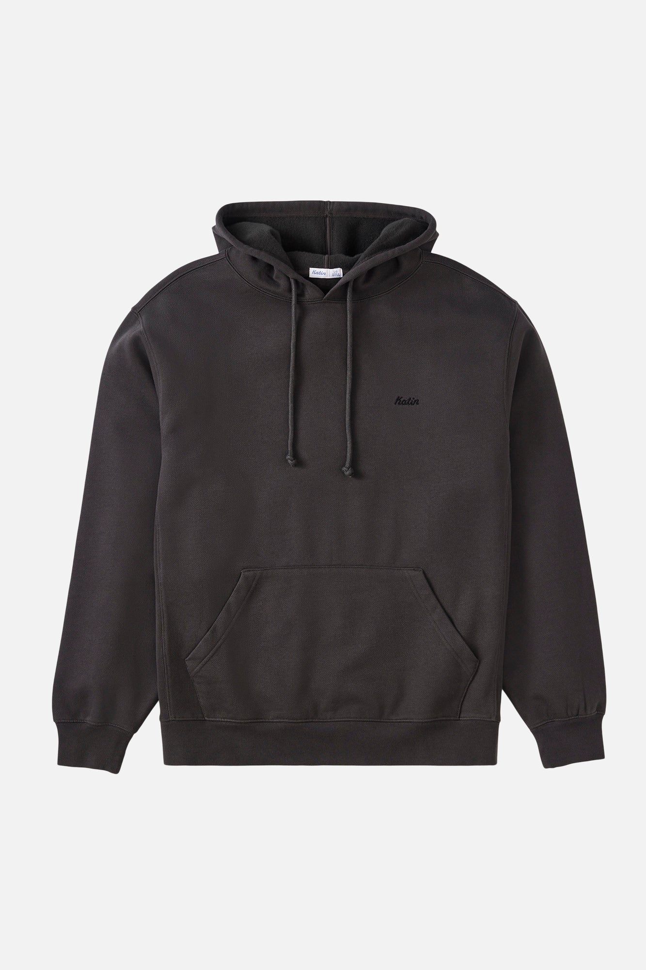 Katin Embroidered Hoodie Black Wash - front