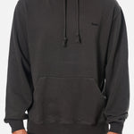 Katin Embroidered Hoodie Black Wash - on model front