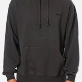 Katin Embroidered Hoodie Black Wash - on model front