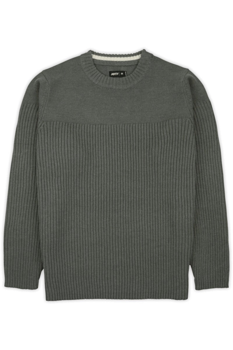 Jetty Knox Rib Sweater in Charcoal