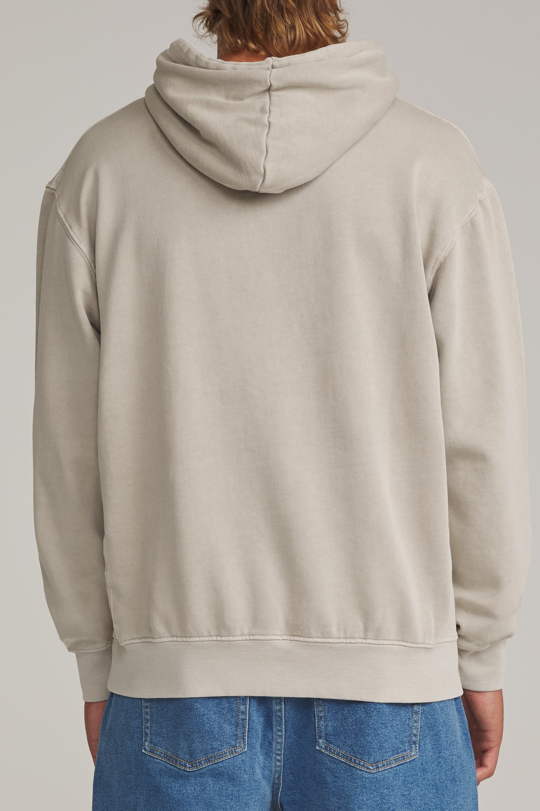 Katin Embroidered Hoodie Birch Vintage Wash - on model back