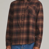 Katin Derek Flannel French Roast - on model side