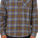 Katin Derek Flannel in Washed Blue, front on model