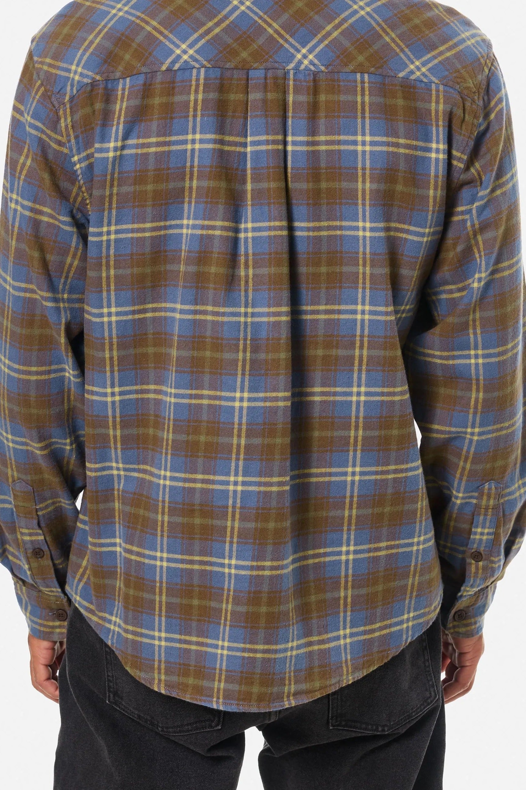 Katin Derek Flannel in Washed Blue, back view