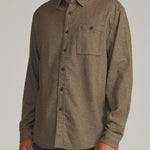 Katin Twiller Flannel Vintage Khaki - on model side